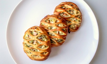 МИНИ-ПИРОГ С ФОРЕЛЬЮ И БРОККОЛИ